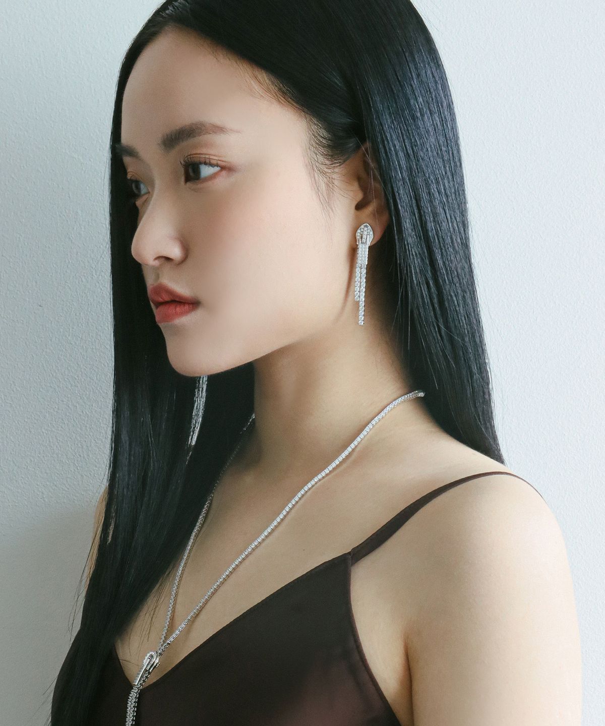 스몰굿띵(SMGT) ZIPPER SERIES 테니스 귀걸이 [LONG]