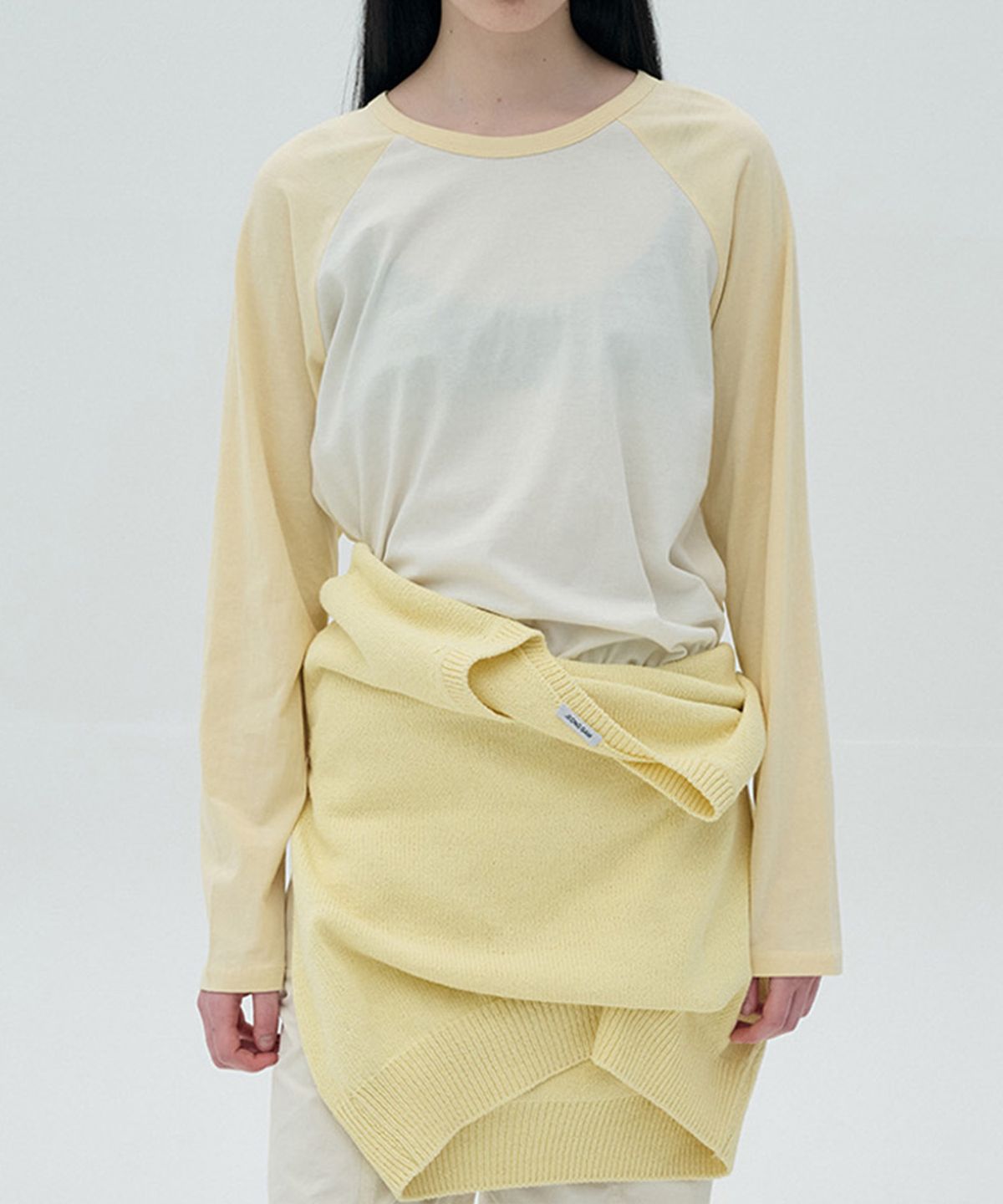 정감 스튜디오(JEONGGAM STUDIOS) Natural Color Block Reglan Long Sleeve_3 color