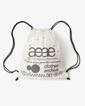 WEB LOGO FLOWER GYM SACK [WHITE]