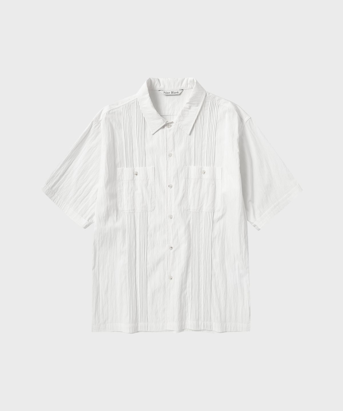 넌블랭크(NONBLANK) 네츄럴 링클 과야베라 HS 셔츠_WHITE