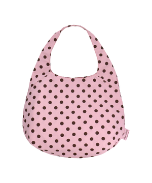 폴더블 핑크도트 토트백