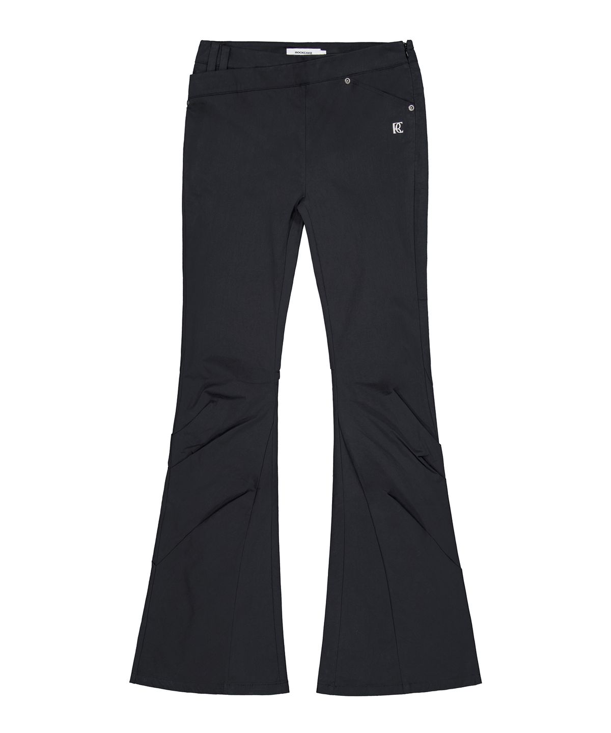 락케이크(ROCKCAKE) Wrap Waist Flare Pants - Black