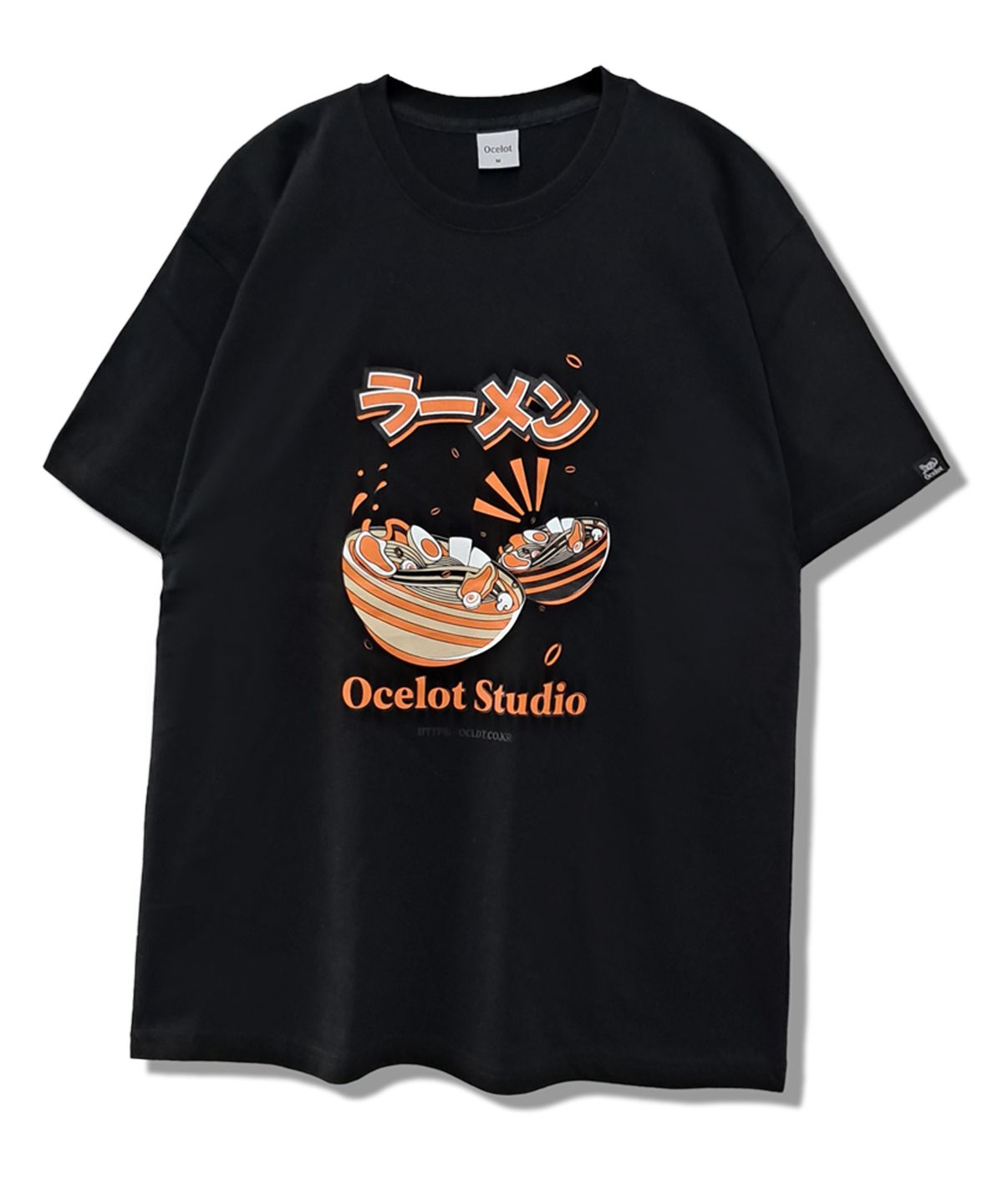 오실롯(OCELOT) C57 오버핏 라멘야 반팔티셔츠_블랙