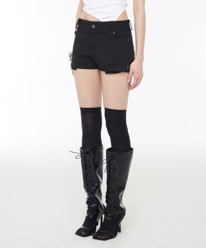 Layer Cut Shorts - Black