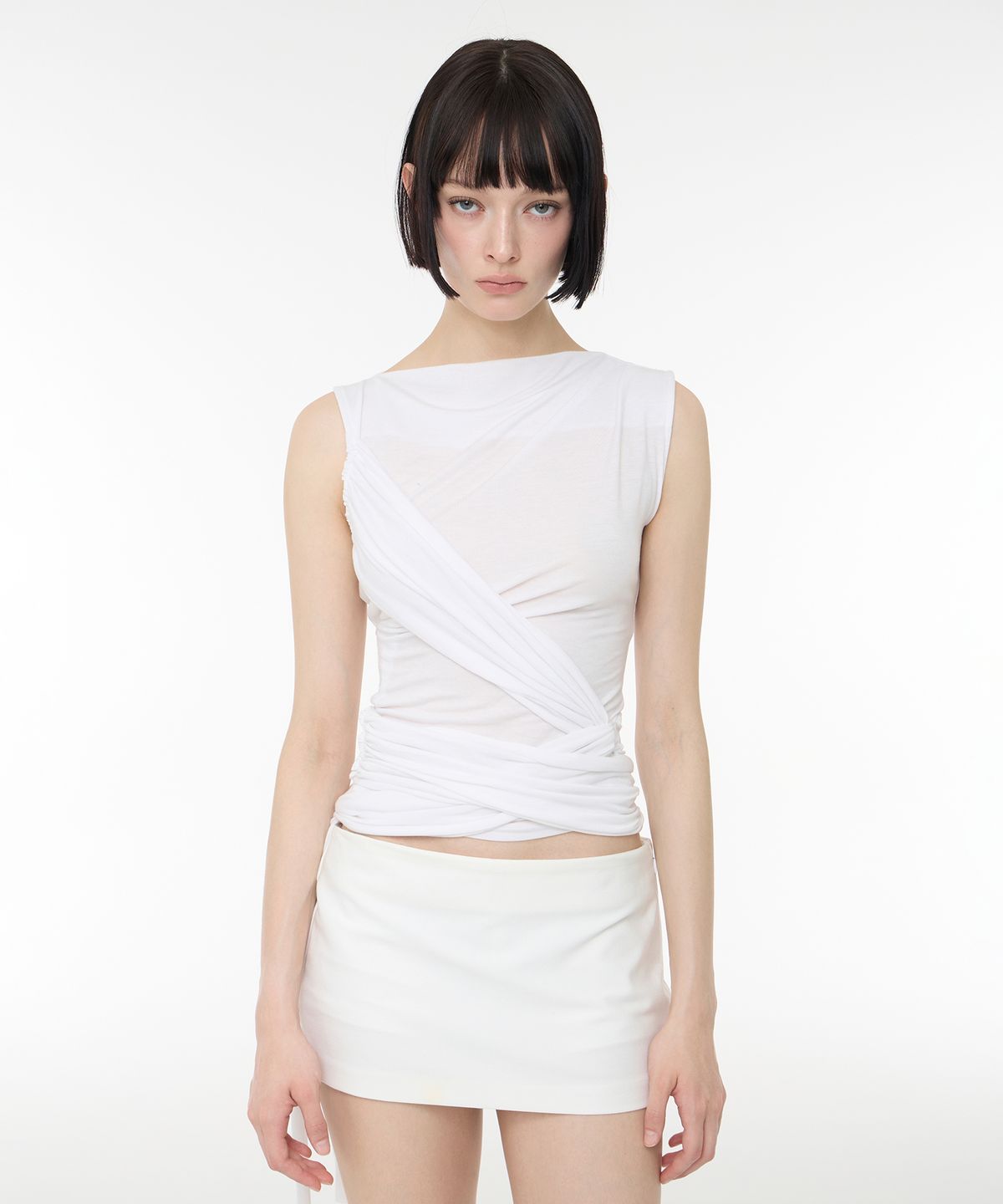 락케이크(ROCKCAKE) Flow Wrap Sleeveless - Ivory