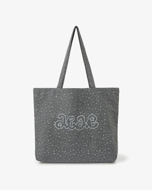 BREEZE TOTE BAG [FLOWER CHARCOAL]