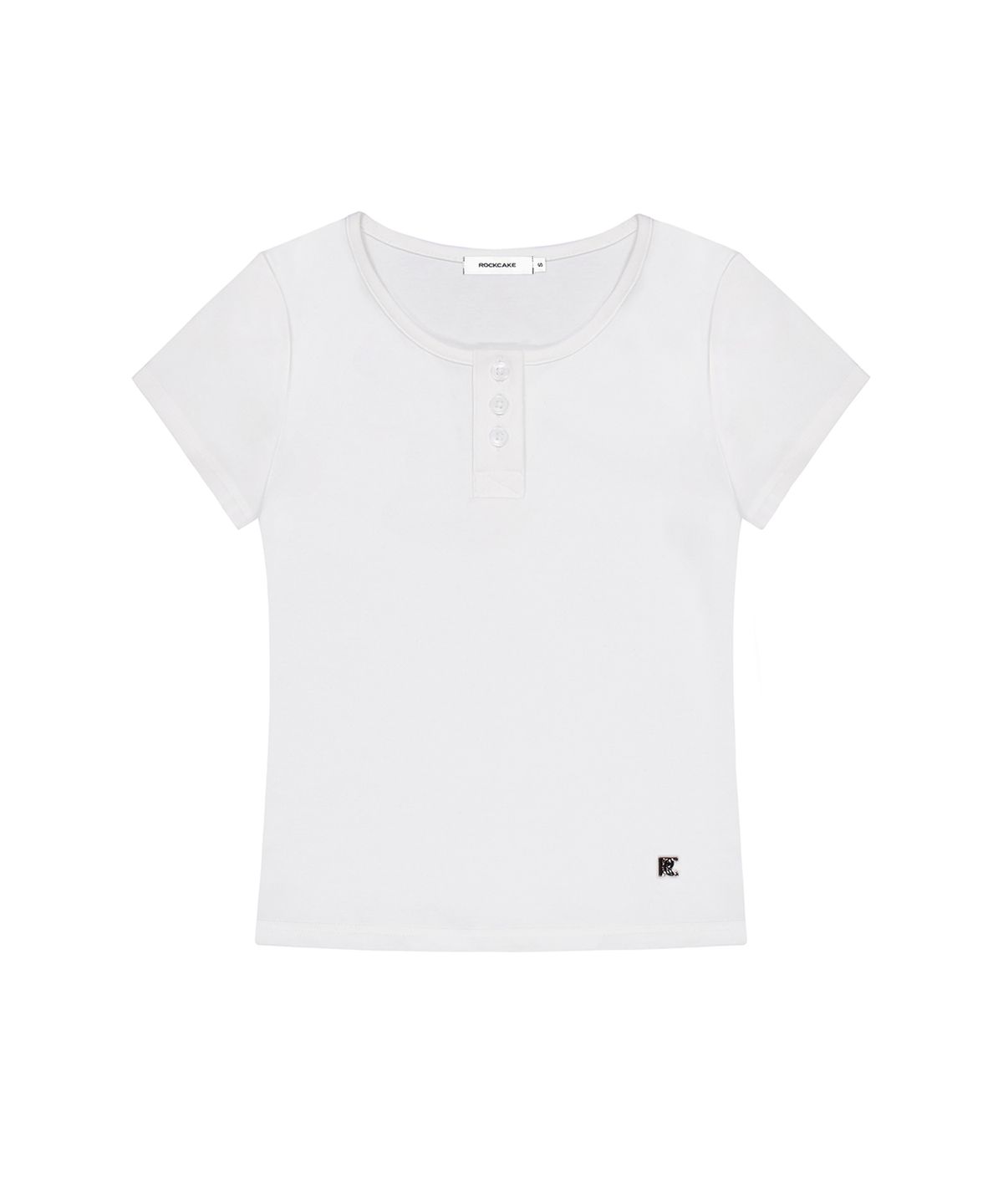 락케이크(ROCKCAKE) Essential Henly Neck Top - Ivory