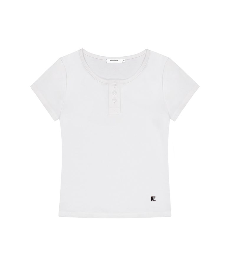 Essential Henly Neck Top - Ivory