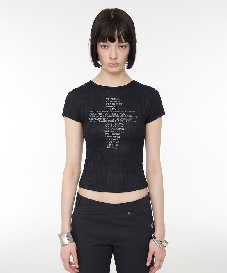 Cross Crop Top - Black
