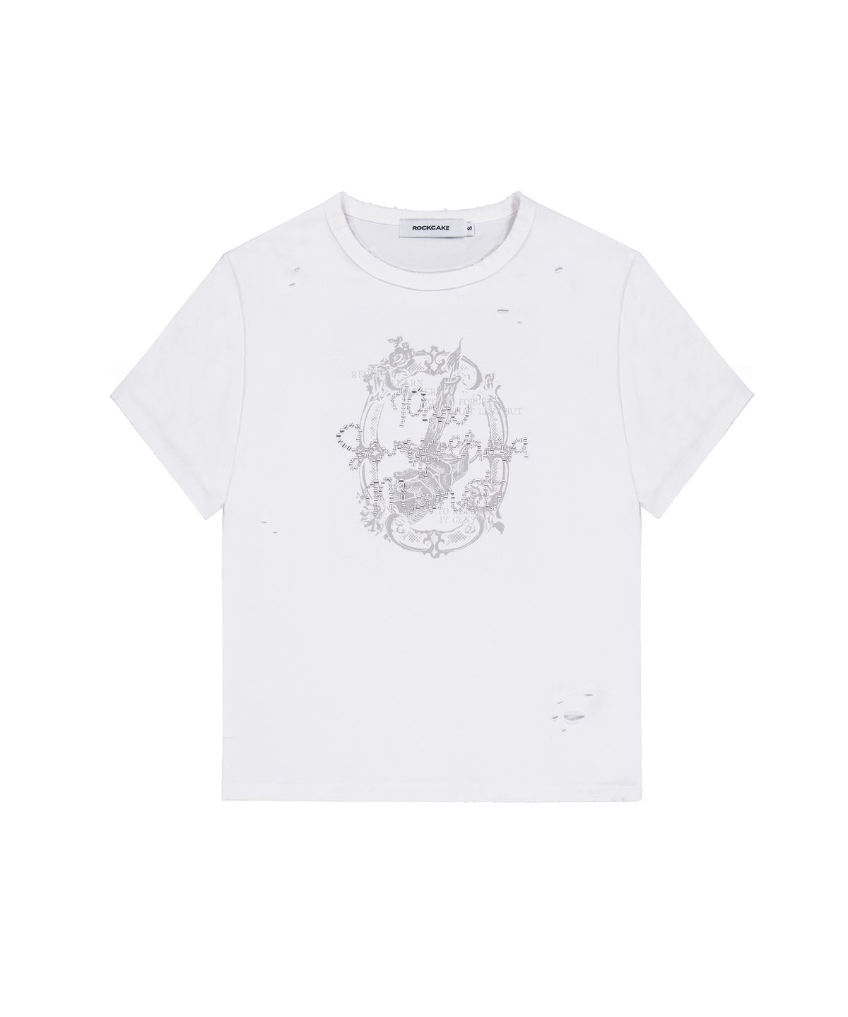 락케이크(ROCKCAKE) Semperna Hotfix Crop Top - White