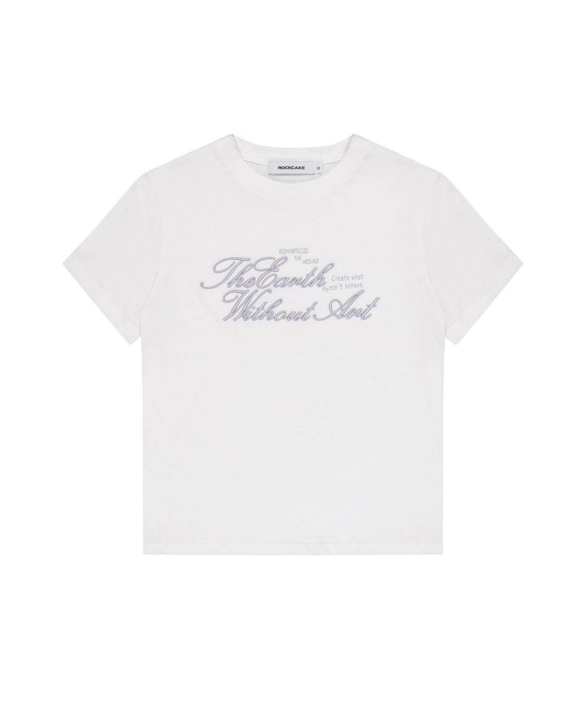 락케이크(ROCKCAKE) Without Art Script Top - White