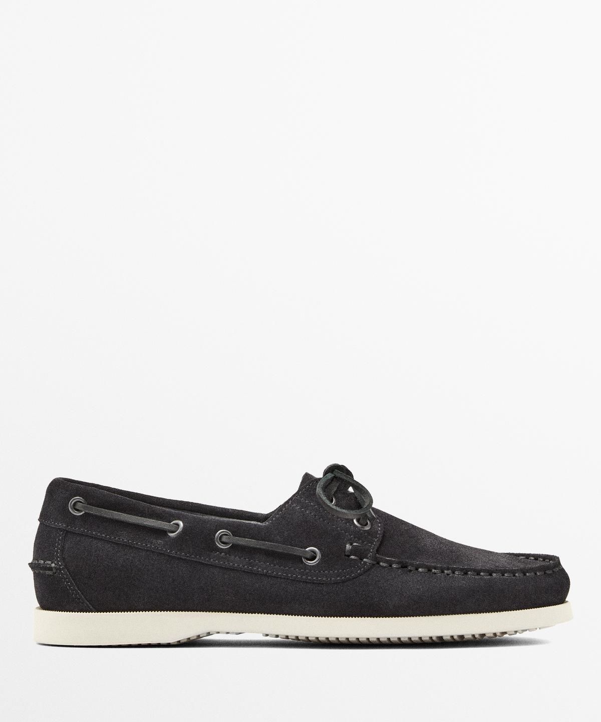 마시모두띠(MASSIMO DUTTI) 가죽 보트 슈즈