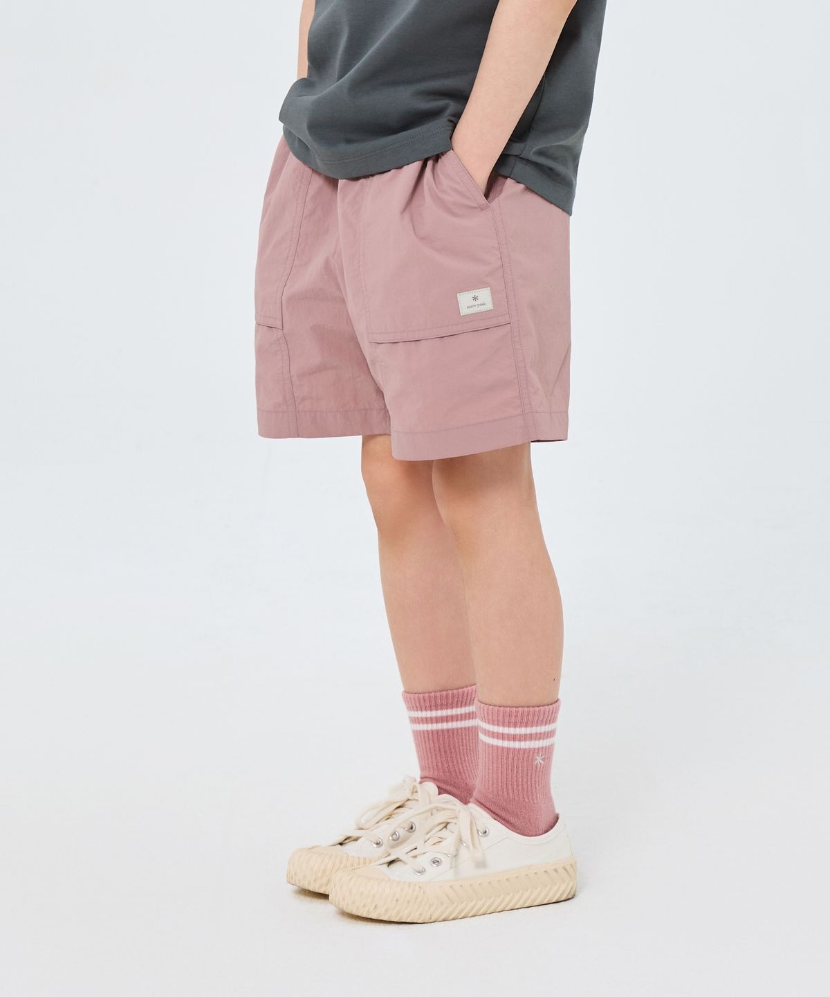 스노우피크 어패럴 키즈(SNOWPEAK APPAREL KIDS) 키즈 타슬란 반바지 (S26MKLHP85) Deep Pink