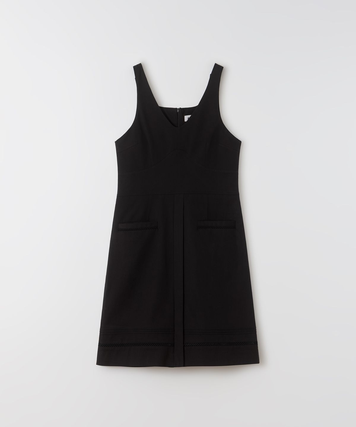 아우브아워(AUBOUR) layer detail dress (black)