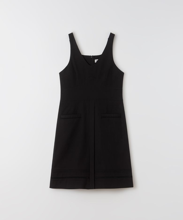 layer detail dress (black)