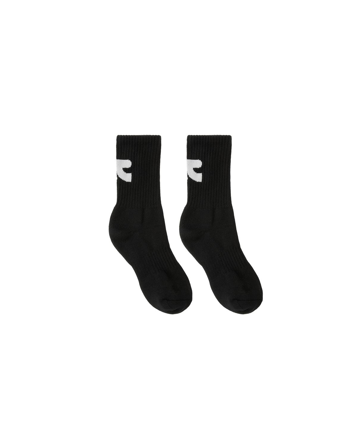 레스트앤레크레이션(REST&RECREATION) RR LOGO MID SOCKS - BLACK