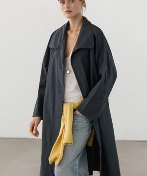 하이넥 테크니컬 트렌치코트