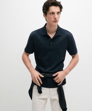코튼 반팔 폴로 셔츠