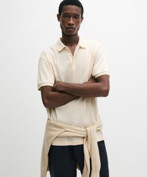 코튼 반팔 폴로 셔츠