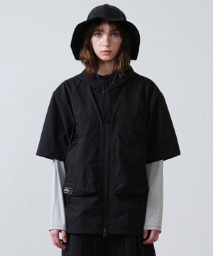 공용 어반 클라이밋 반팔 점퍼 (BLACK)