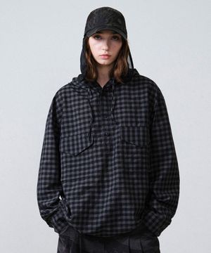 공용 어반 플레이드 아노락 (GREY)