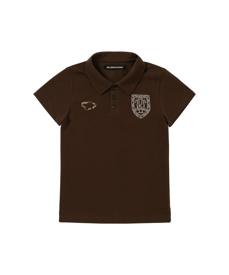 Football PK Half Sleeve Brown