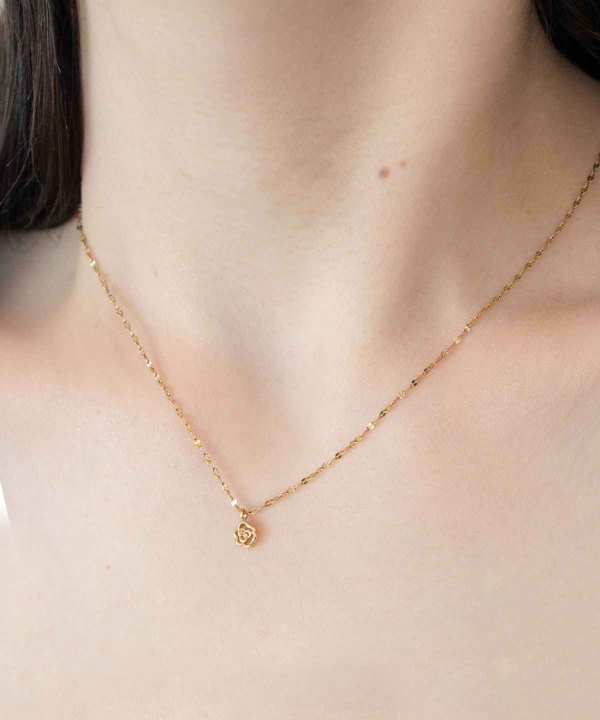 메리모티브(MERRYMOTIVE) Mini rose gold necklace
