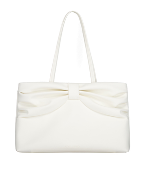 Ribbon dot bag (white)