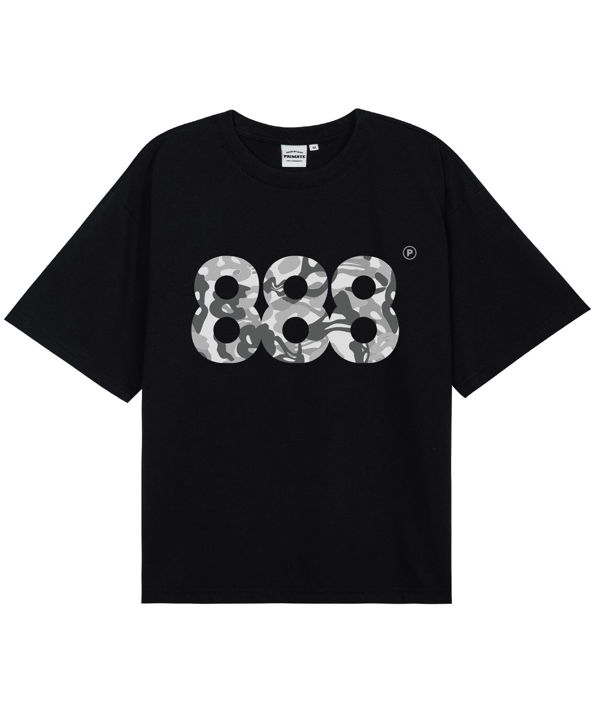 프라임에이트(PRIMATE) X8 NUMBER.888 BLACK 오버핏 반팔티셔츠 10 COLORS