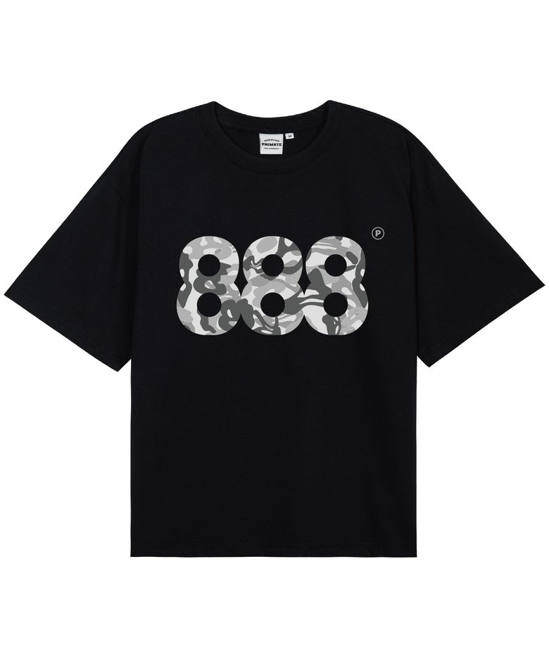 X8 NUMBER.888 BLACK 오버핏 반팔티셔츠 10 COLORS