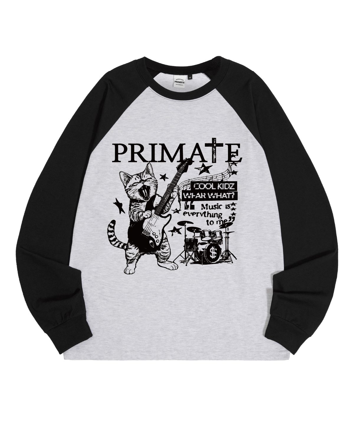 프라임에이트(PRIMATE) ROCK&ROLL 오버핏 래글런 롱 슬리브 3 COLORS