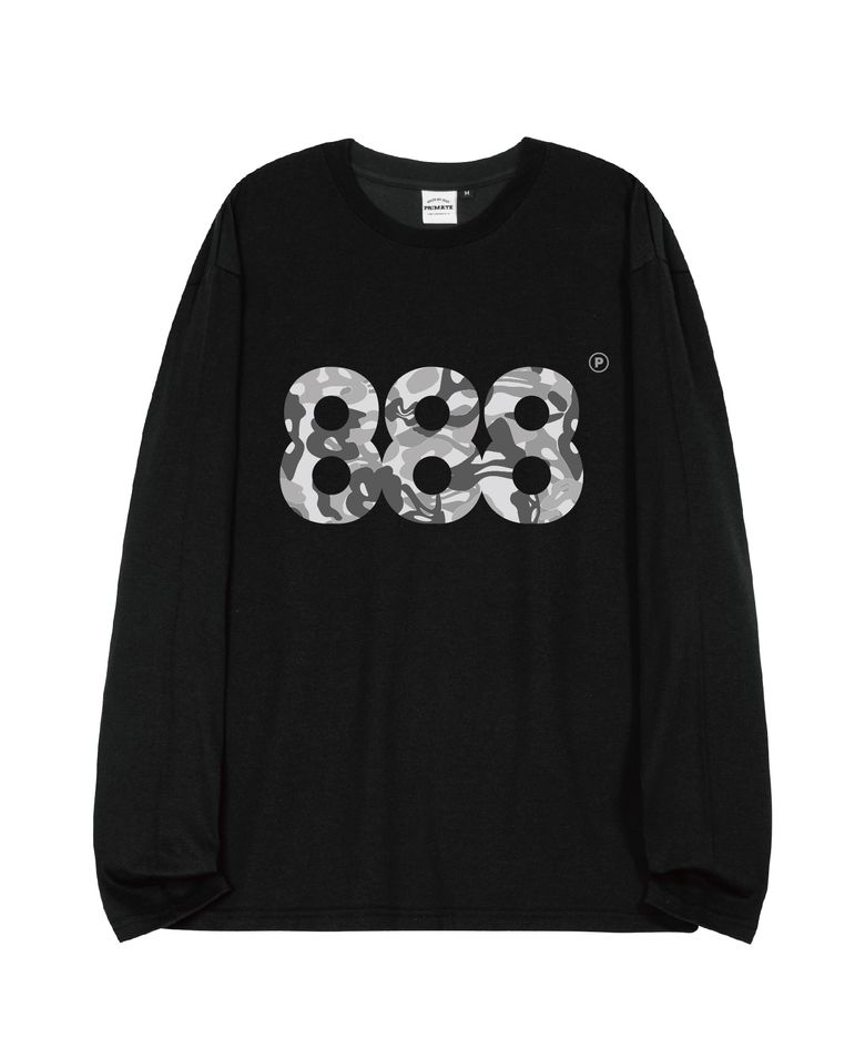 X8 NUMBER.888 BLACK  오버핏 롱 슬리브 10 COLORS