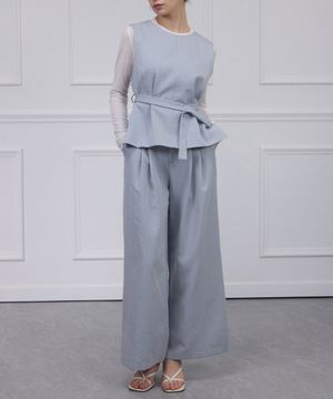 버튼벨티드블라우스슬랙스세트_P6ASE019C