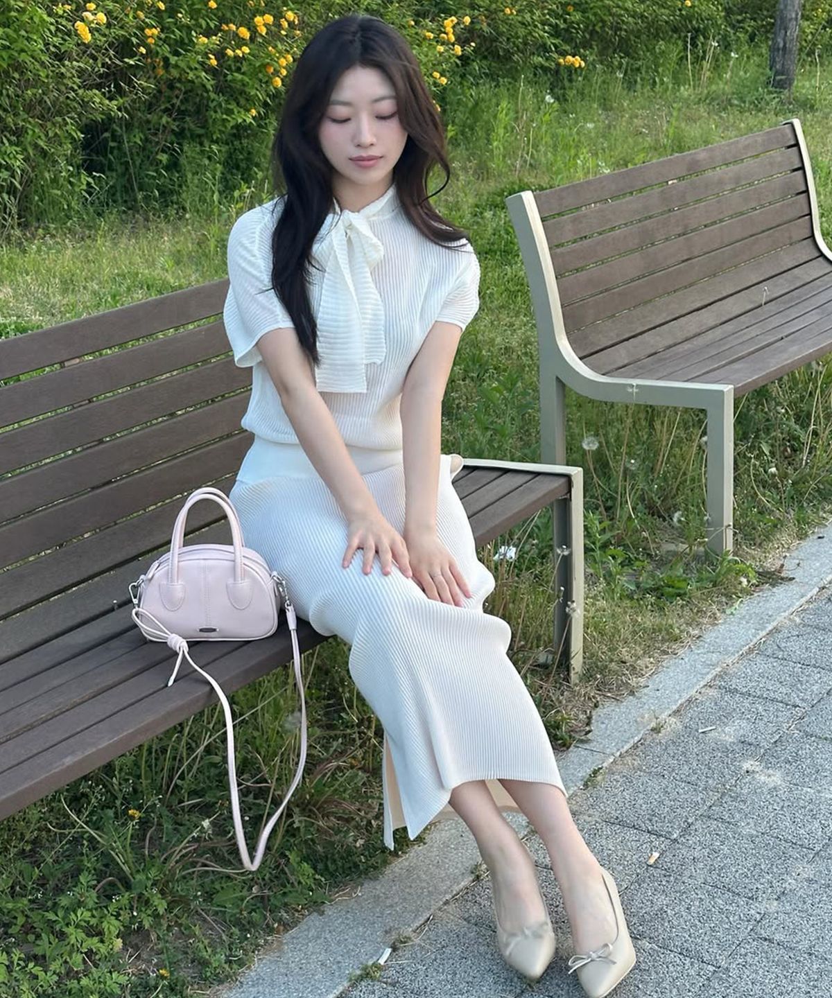 탈리(TALLI) [3rd] 밀로 하프 토트백_베이비핑크