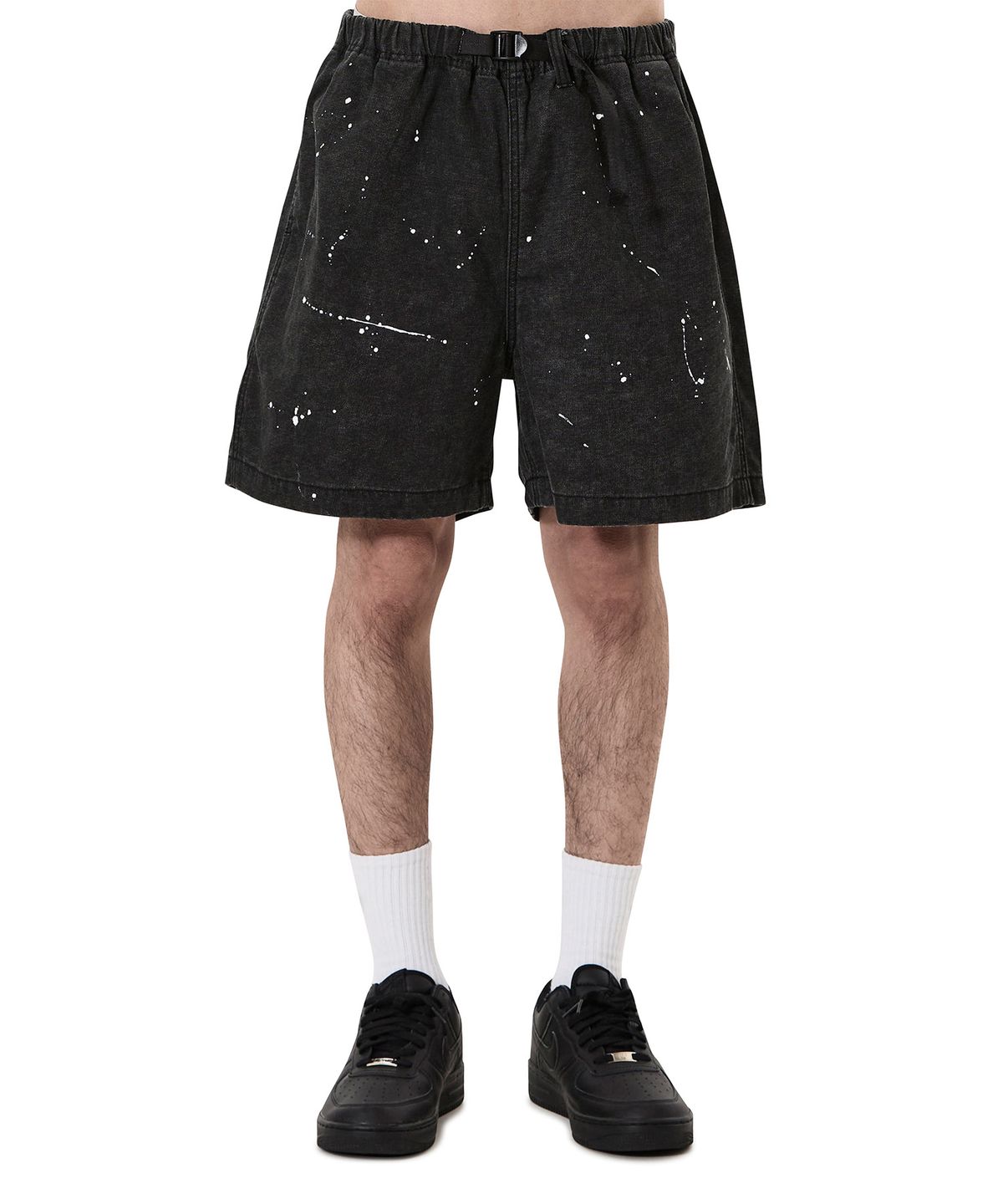 오픈야드(오와이)(OPENYARD(OY)) PAINT SPLASH SHORTS - BLACK