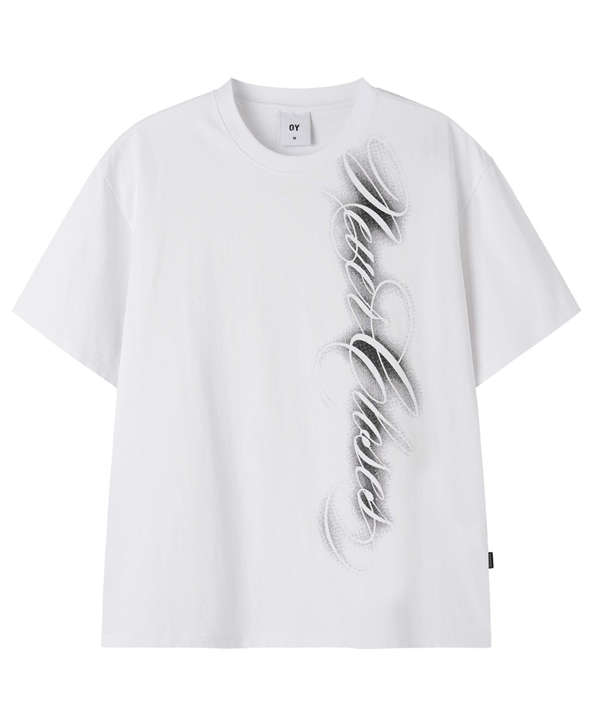 오픈야드(오와이)(OPENYARD(OY)) NOISELINE SCRIPT TEE - WHITE