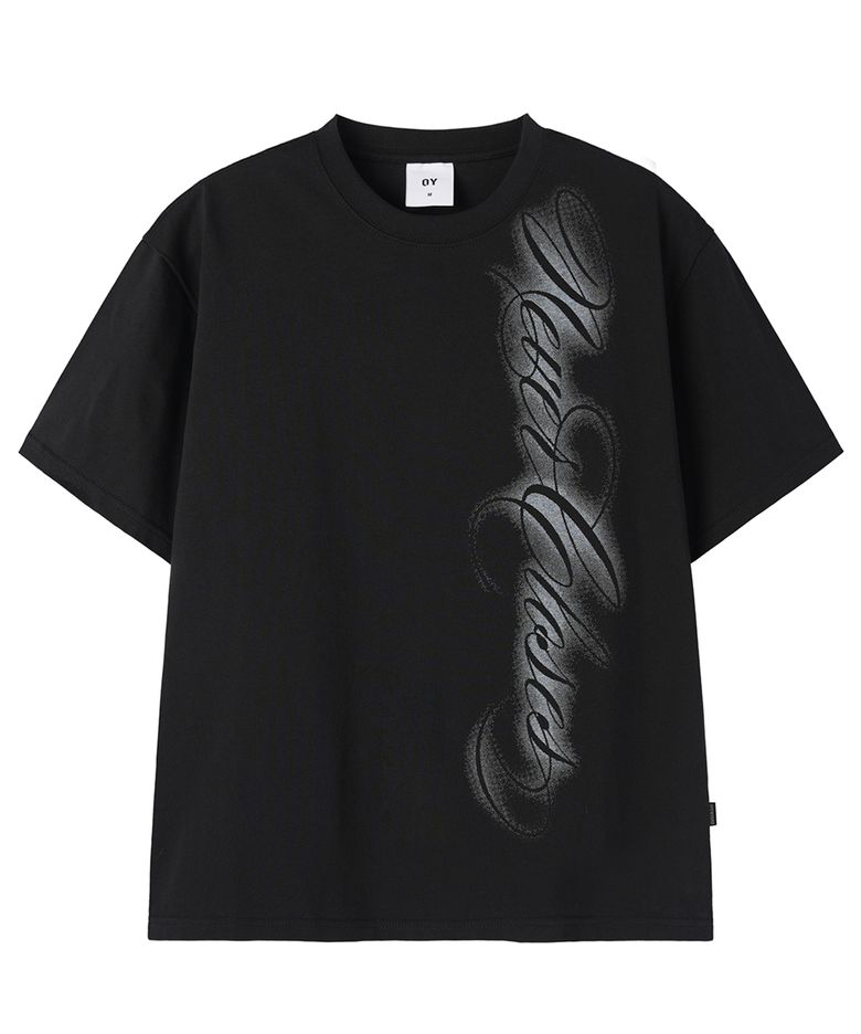 NOISELINE SCRIPT TEE - BLACK