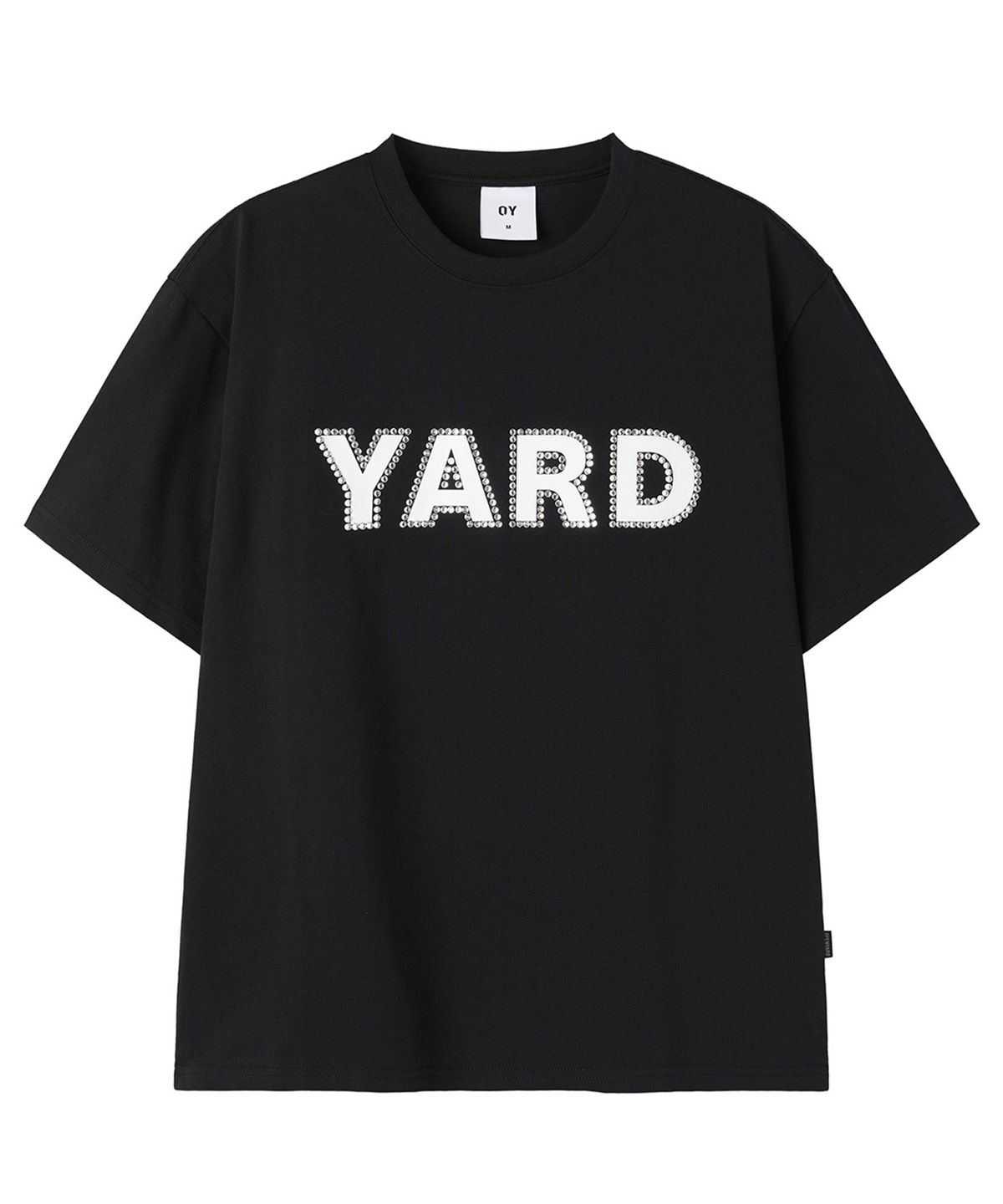 오픈야드(오와이)(OPENYARD(OY)) YARD RHINESTONE TEE - BLACK