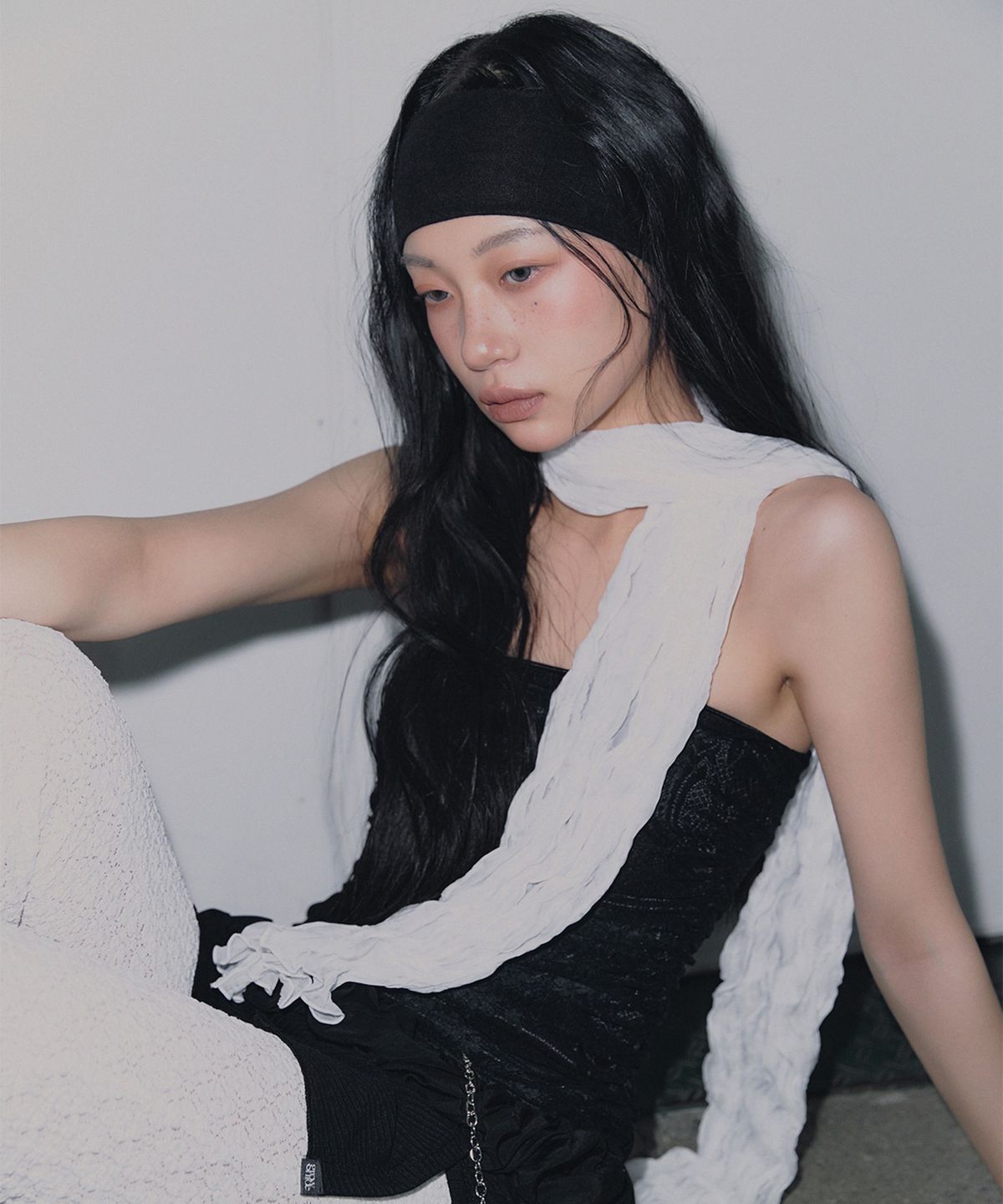 그로우하이드(GROWHIDE) 룰스 링클 머플러_아이보리
