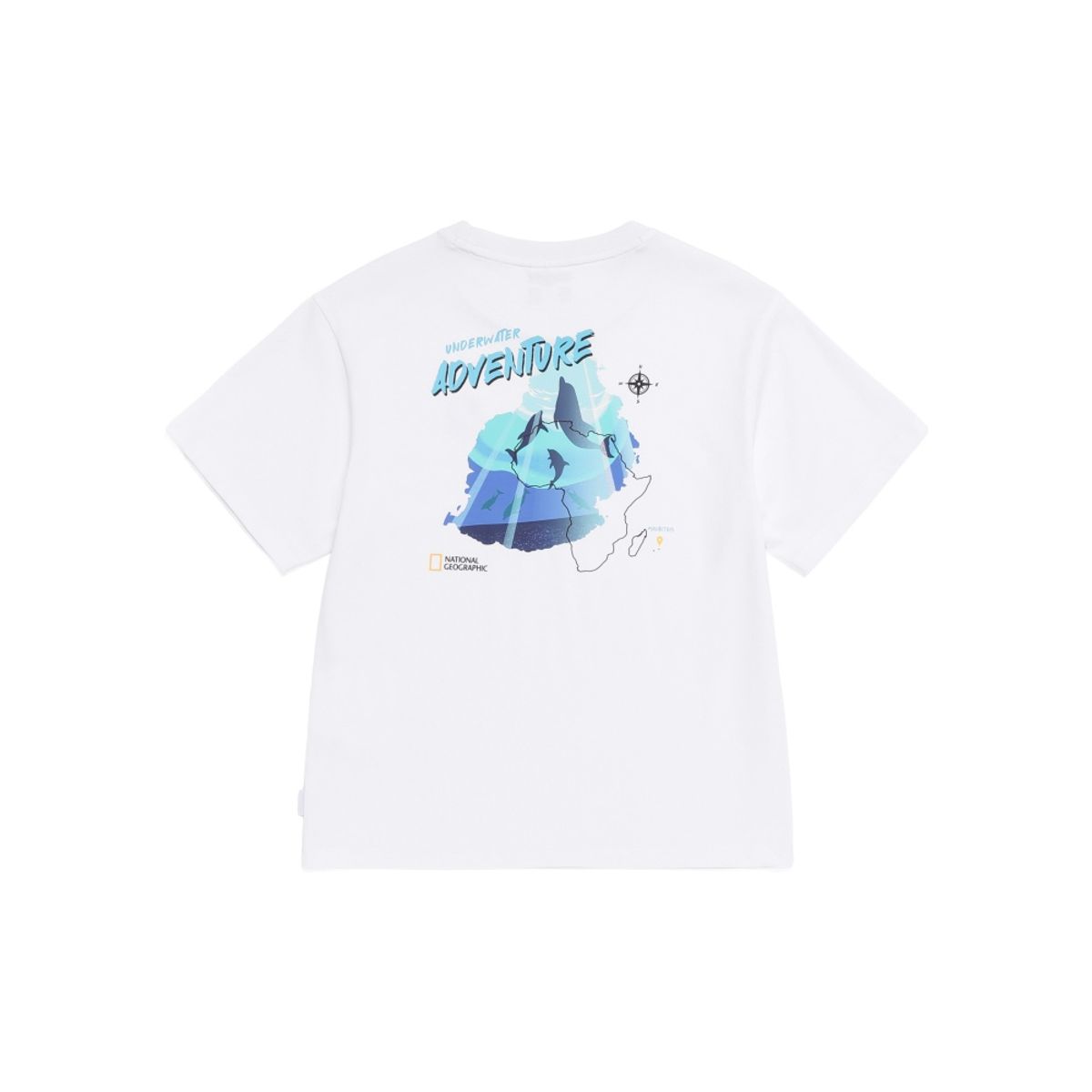 내셔널지오그래픽 키즈(NATIONAL GEOGRAPHIC KIDS) K262UTS991 쿨 동물 백그래픽 반팔 티셔츠 WHITE