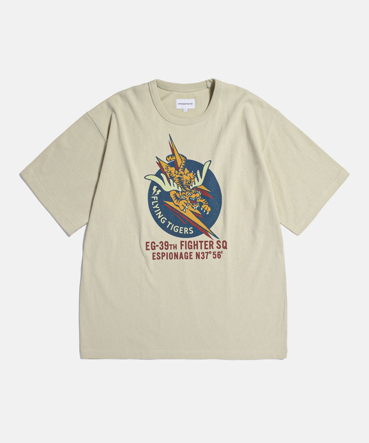 에스피오나지(ESPIONAGE) Flying Tigers Heavyweight Tee Sand