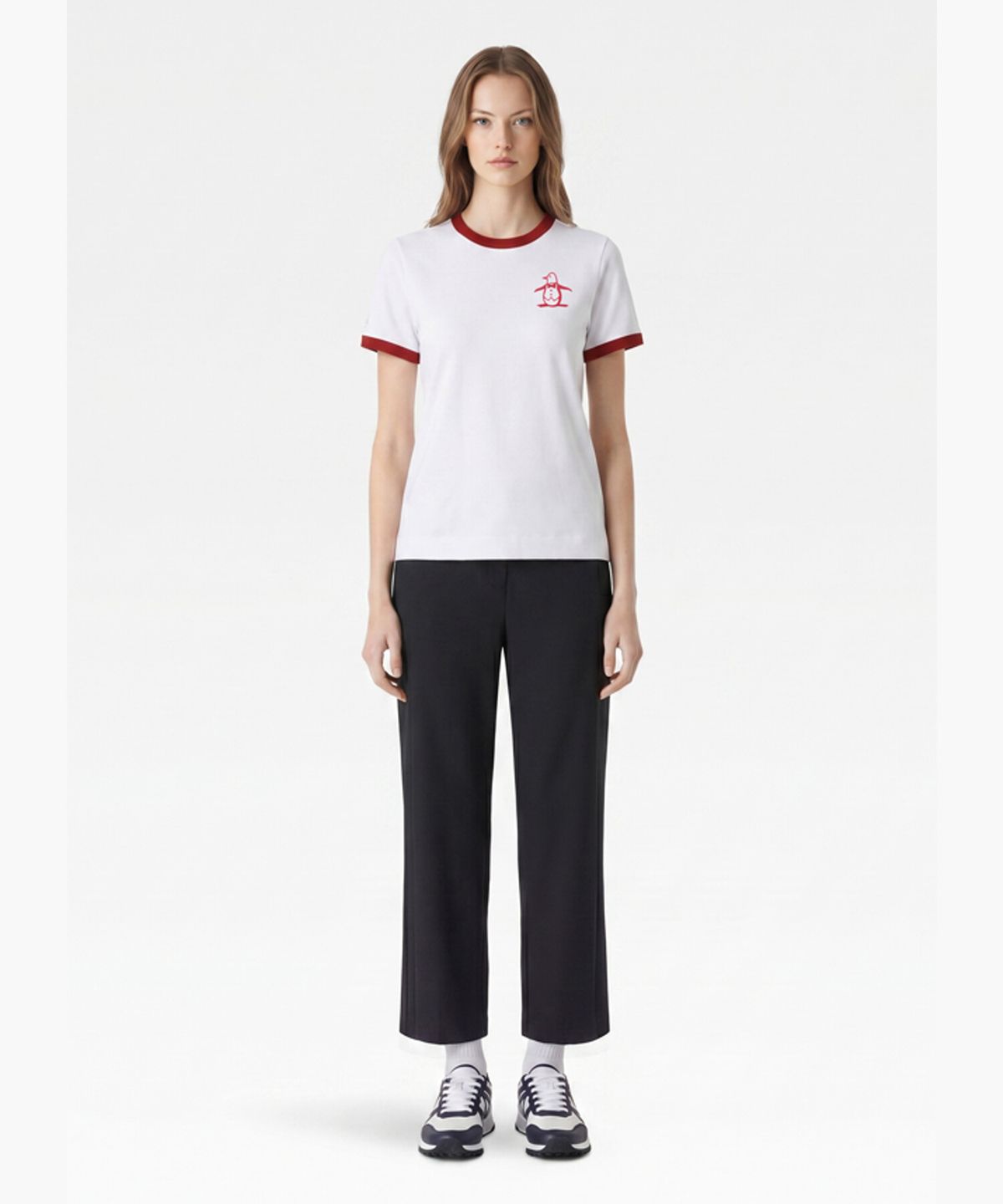 먼싱웨어(MUNSINGWEAR) 여성 9부 릴렉스 팬츠 네이비 MR222LPT52