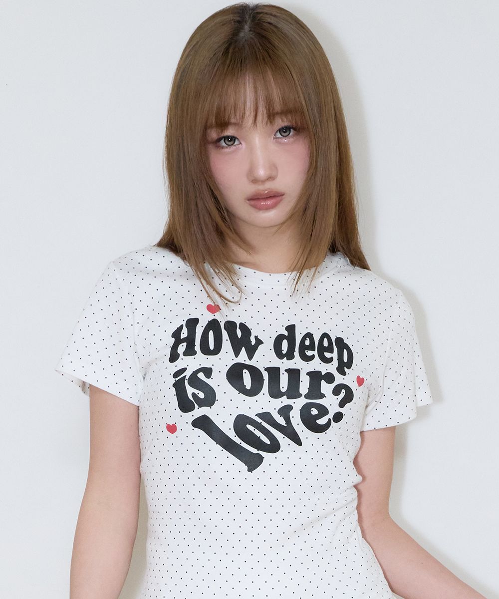 MUSINSA | LUVISTRUE LOVE SLIM FIT DOT TEE(WHITE)