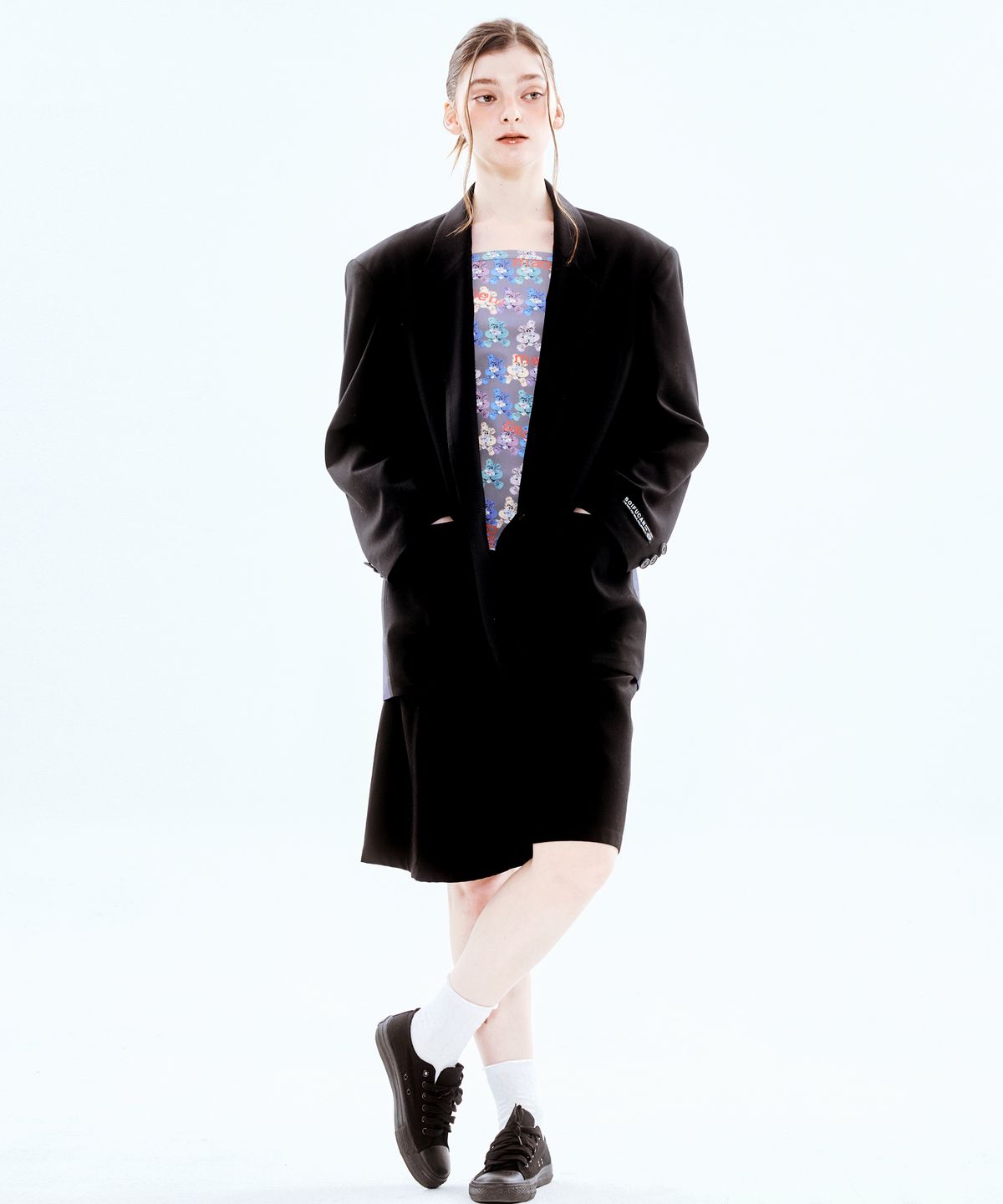 소이프유캔(SOIFUCAN) 매치 믹스 루즈 오버핏 블레이저 UNISEX