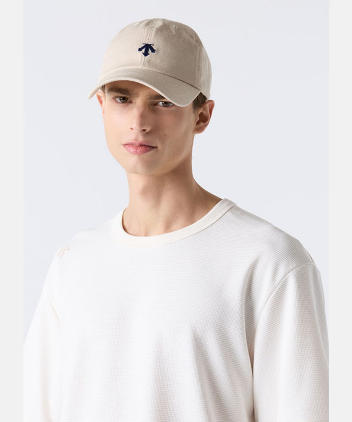 데상트(DESCENTE) 스피릿 로고 코튼 볼캡 베이지 SR123UCP3A