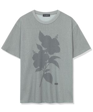 [런웨이] 뮤티드 무궁 오버핏 반팔 티셔츠_그레이