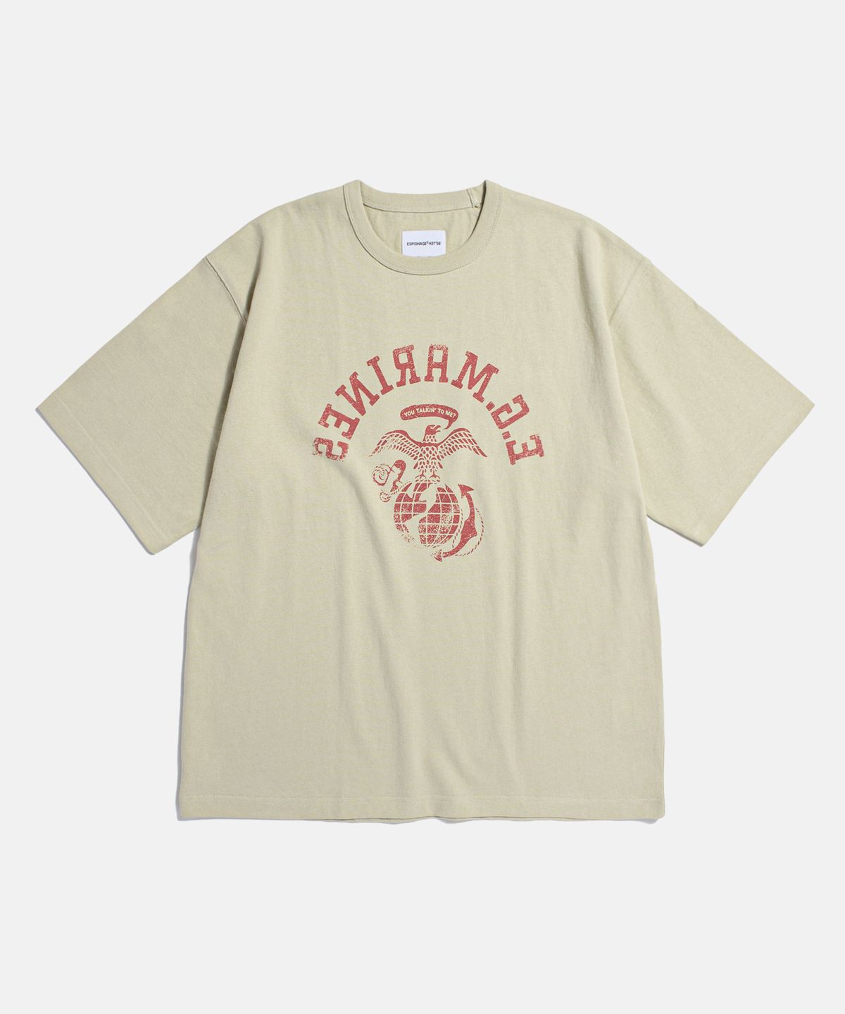 에스피오나지(ESPIONAGE) Travis Marines Heavyweight Tee Sand