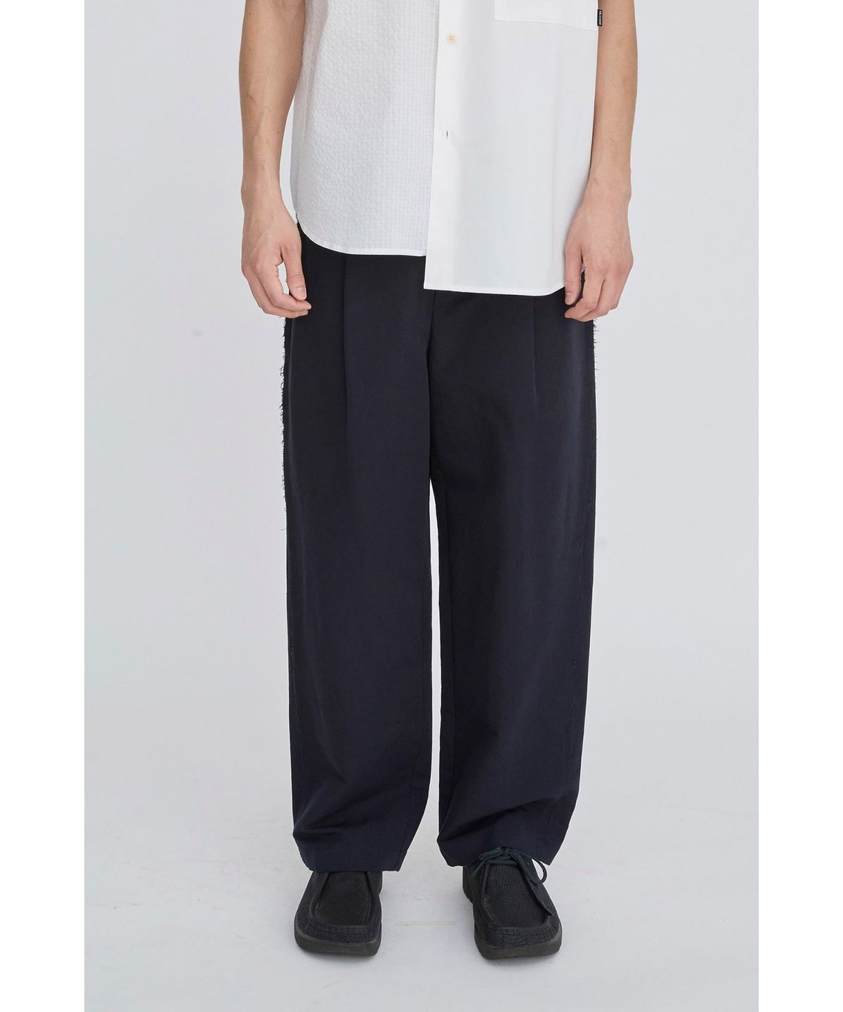 래코드(RECODE) Raw-Edged Linen Pants RKPAM26644NYX