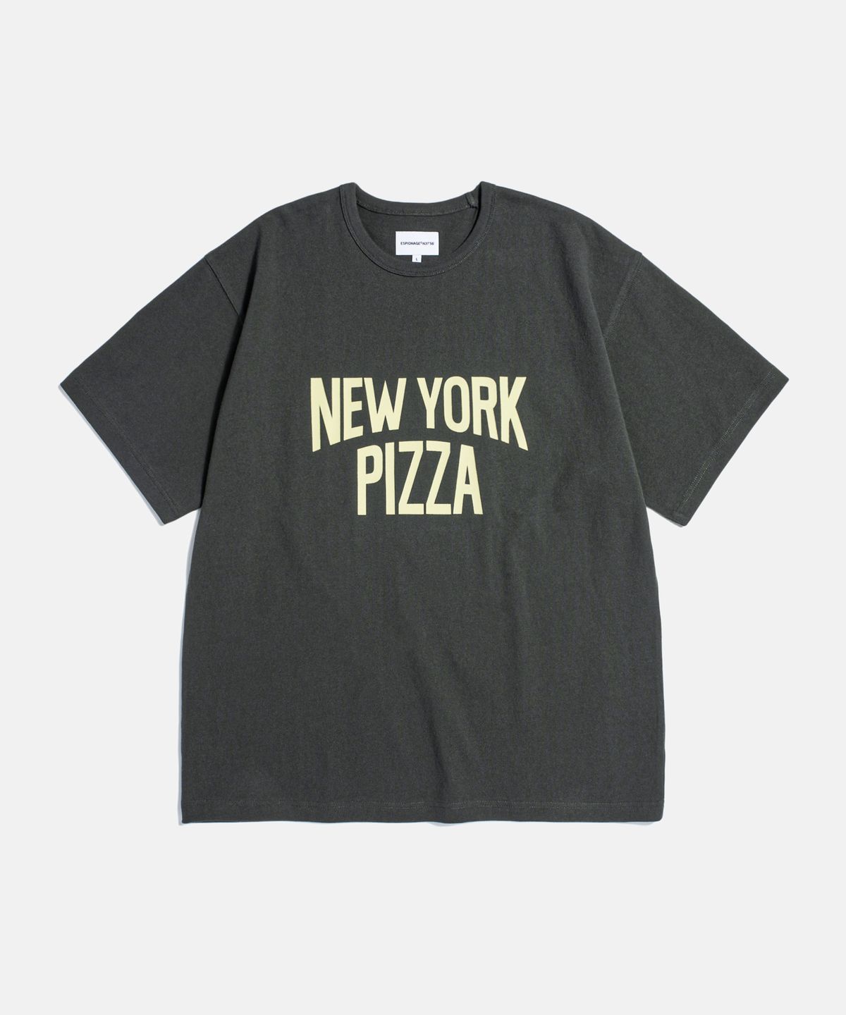 에스피오나지(ESPIONAGE) NY Pizza Heavyweight Tee Vintage Black