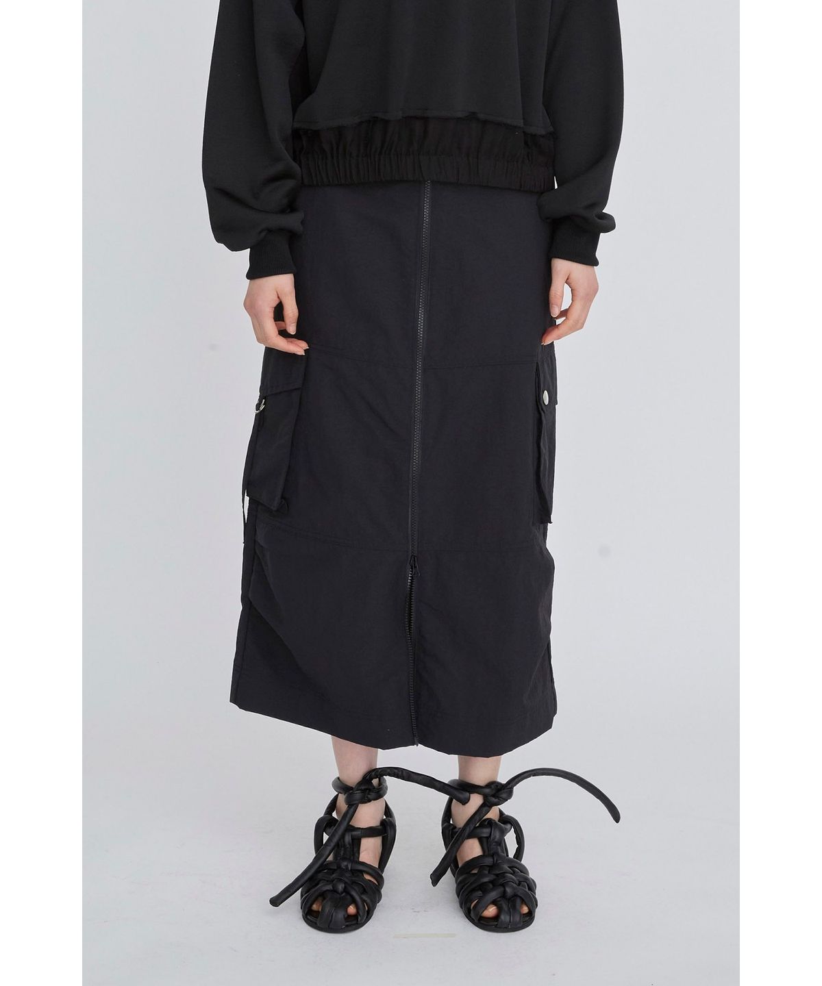 래코드(RECODE) Utility Pocket Cargo Skirt RQKAM26538BKX